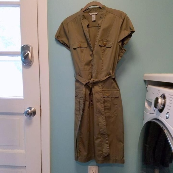 h and m utility dress